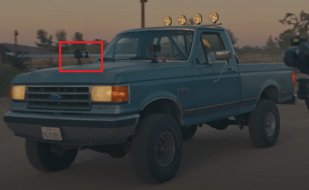 New Panasonic Lumix cine camera on truck