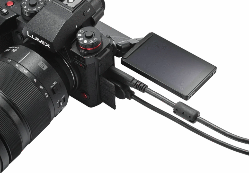 Panasonic S1II and S1IIE with fully articulated tilting screen