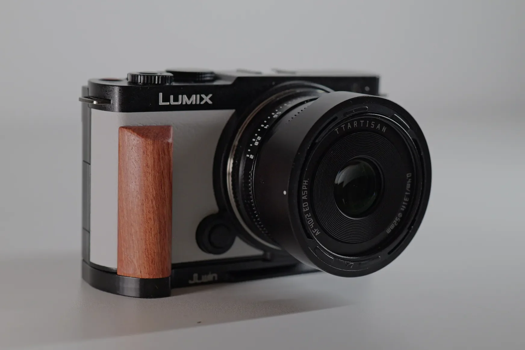Lumix s9 with wooden grip plate edited